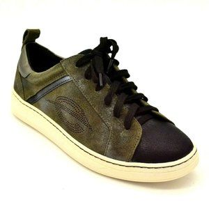 Earth Womens Zinnia Leather Glitter Lace Up Sneakers US Size‎ 7M Black Multi